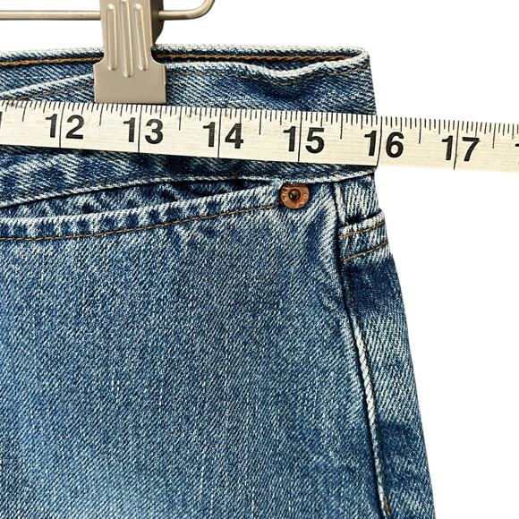 GAP Vintage Y2K Long Rivet Jean Skirt 10 Blue Light Wash Denim Boho Western - Picture 8 of 13